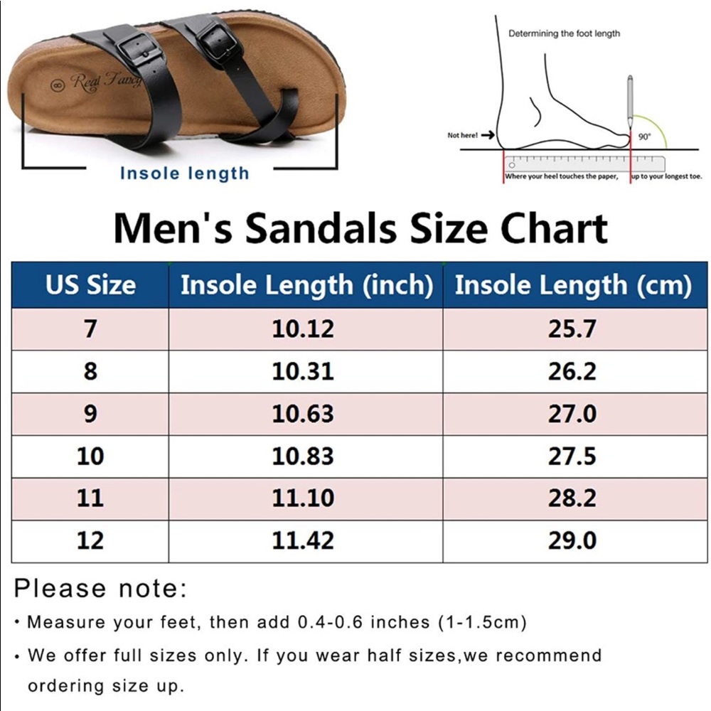 Men Toe Ring Flat Leather Sandals - image 7